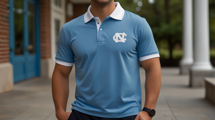 UNC Blue Polo Shirt Temu