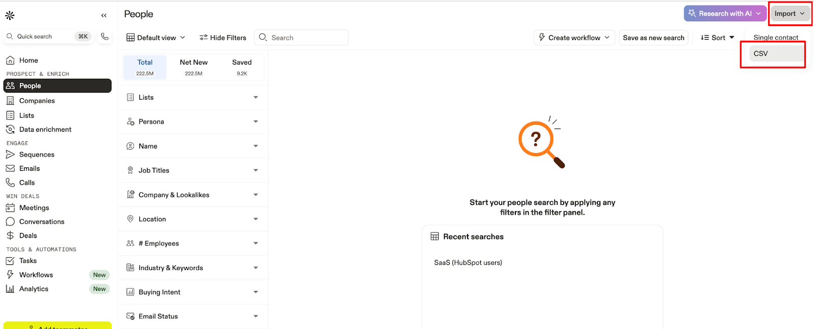 Find emails from the list