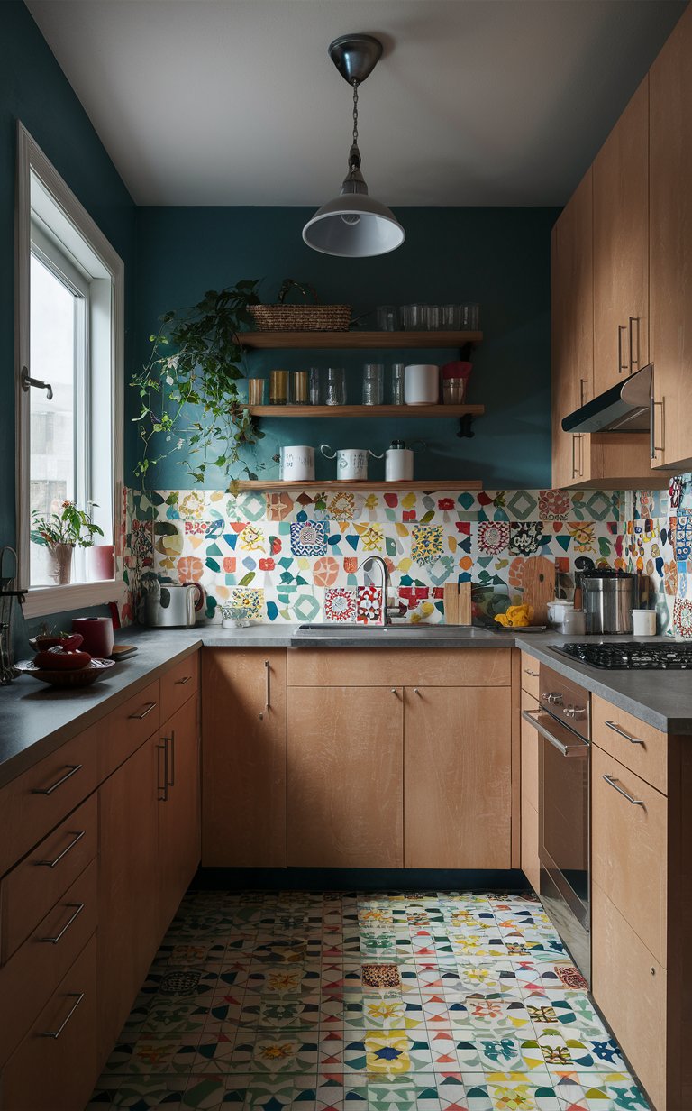  Peel-and-stick tiles are a budget-friendly and DIY-friendly option for small kitchens. They come in various designs and can easily be replaced, offering versatility in design.