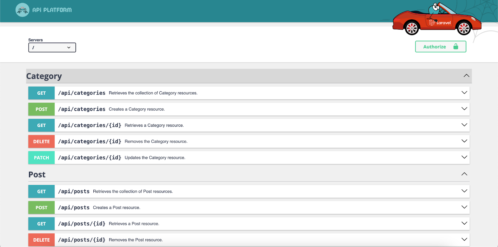 laravel api platform