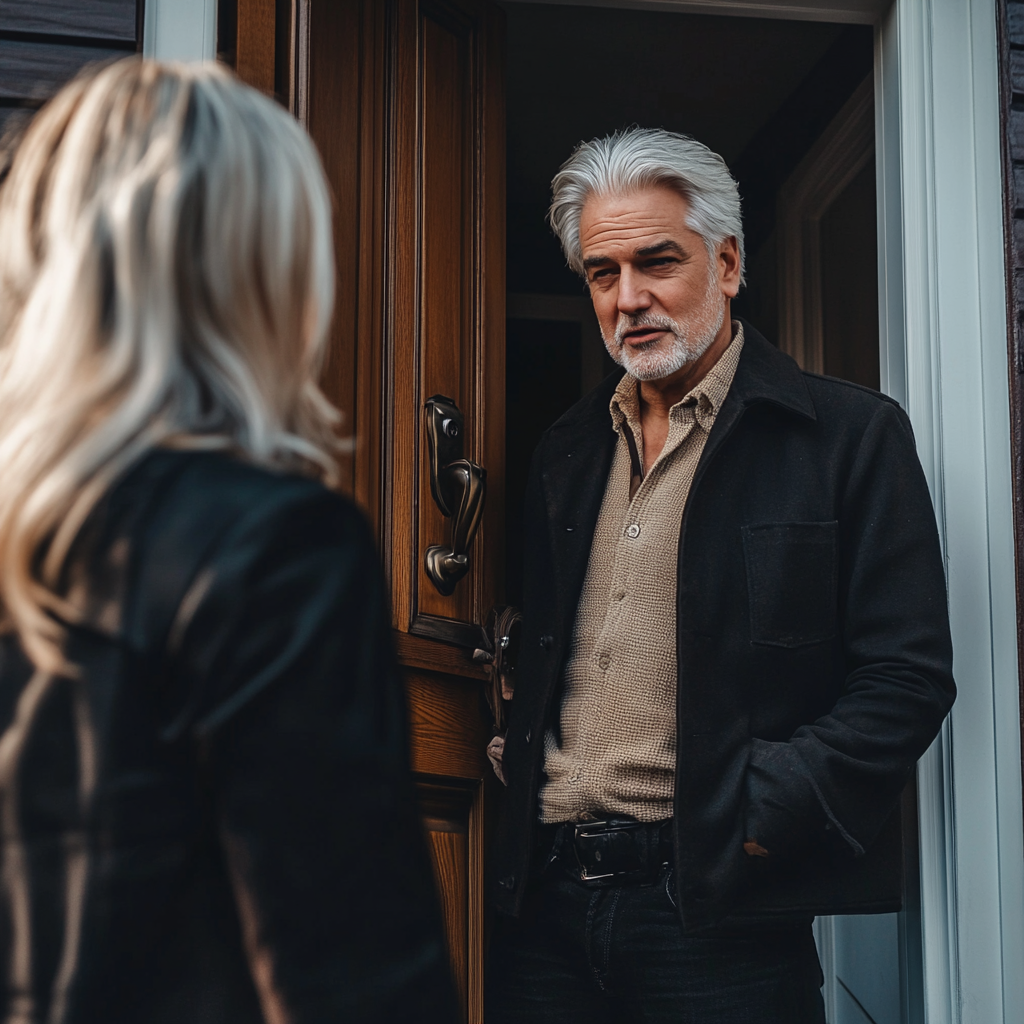 Man and his daughter having a conversation | Source: Midjourney