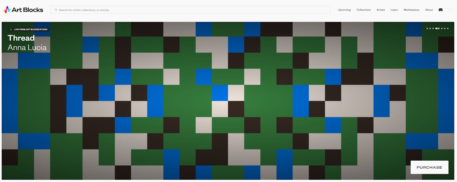  Art Blocks homepage
