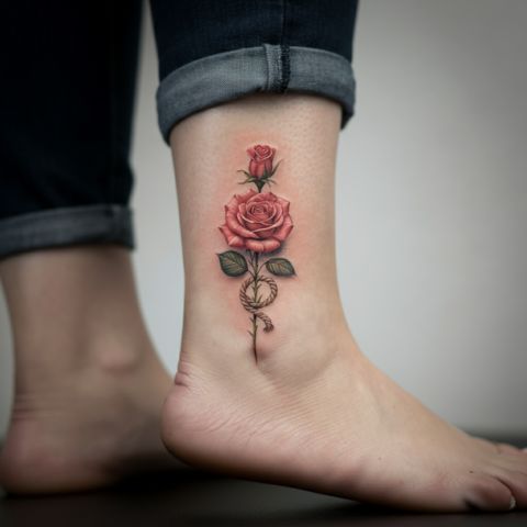 Rope and Rose Tattoo