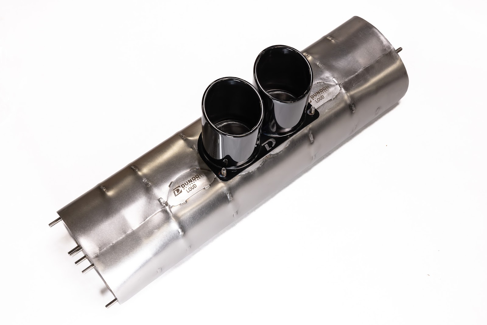 Dundon 321SS Loud Muffler with PVD Black Tips