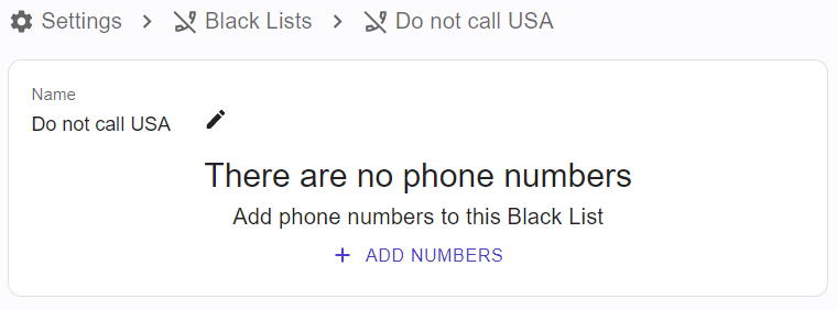 Create black list