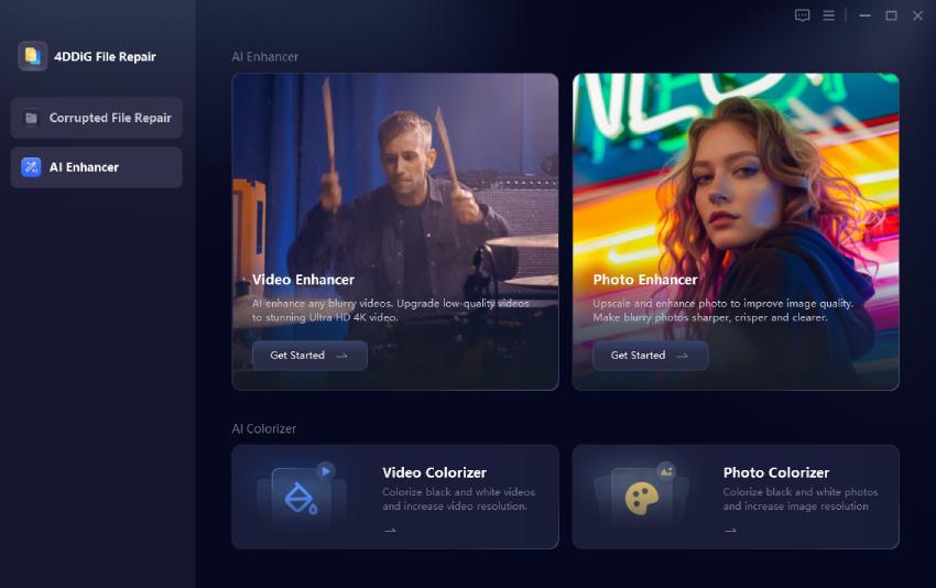 ai enhancer interface