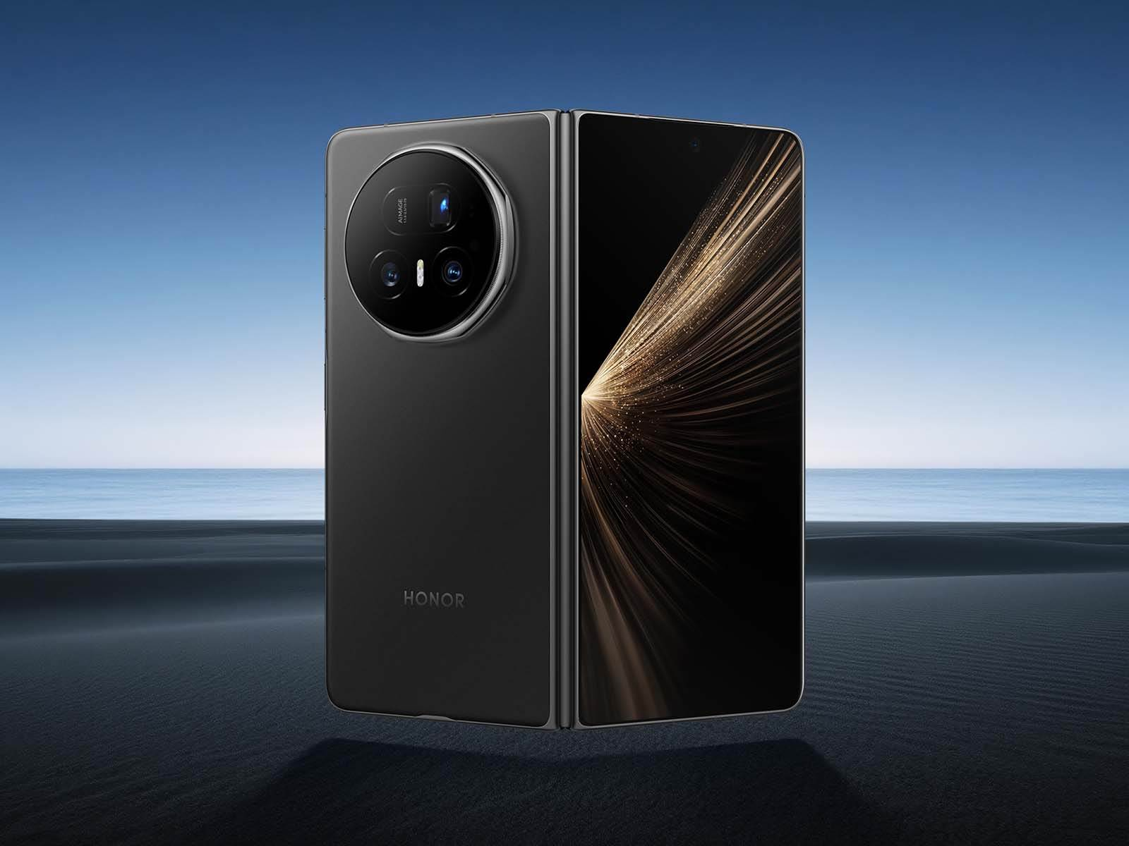 Honor Magic V5 in black color.