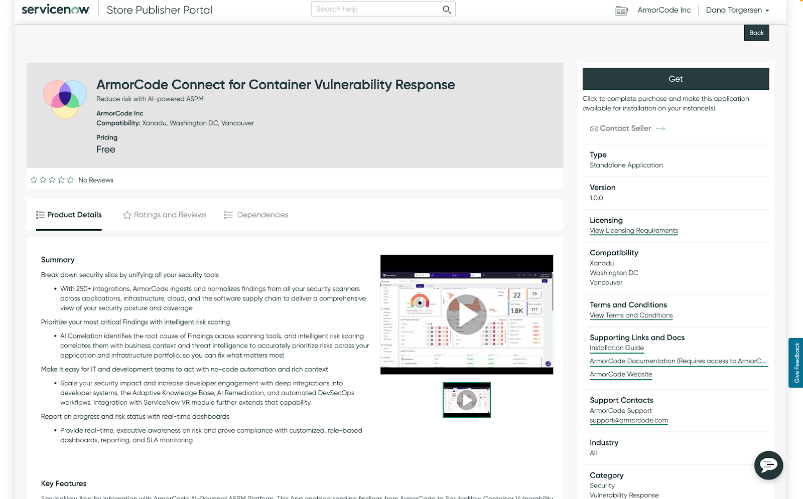 ArmorCode Connect for ServiceNow Container Vulnerability Response