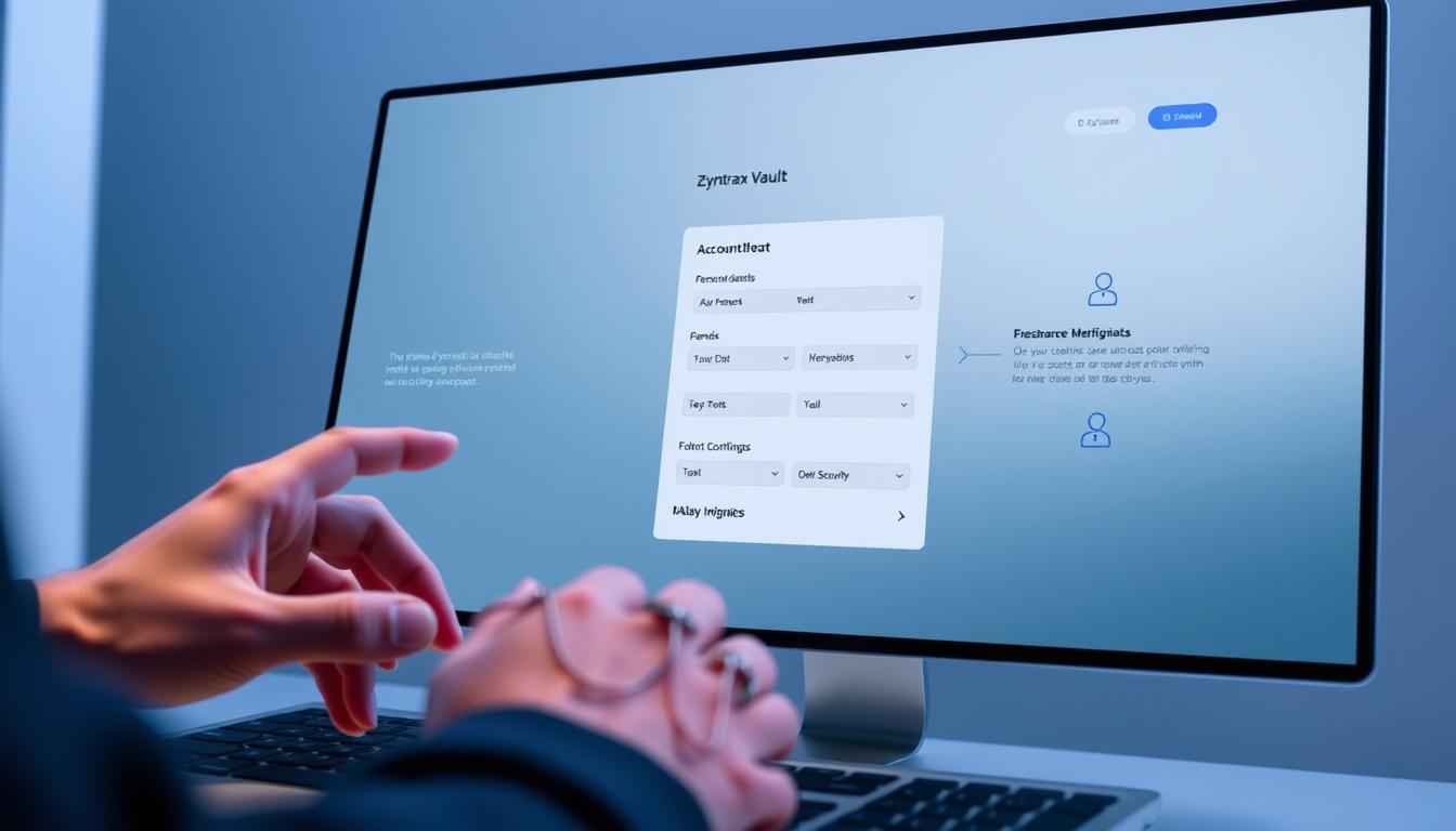 Zyntrax Vault account setup process