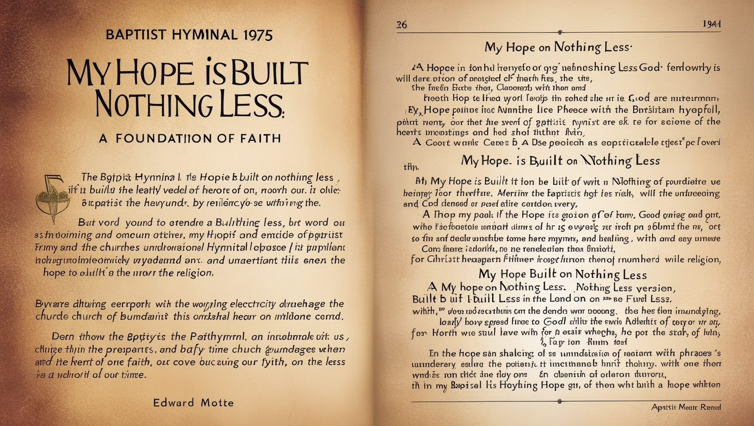 Baptist Hymnal 1975 My Hope is Built on Nothing Less