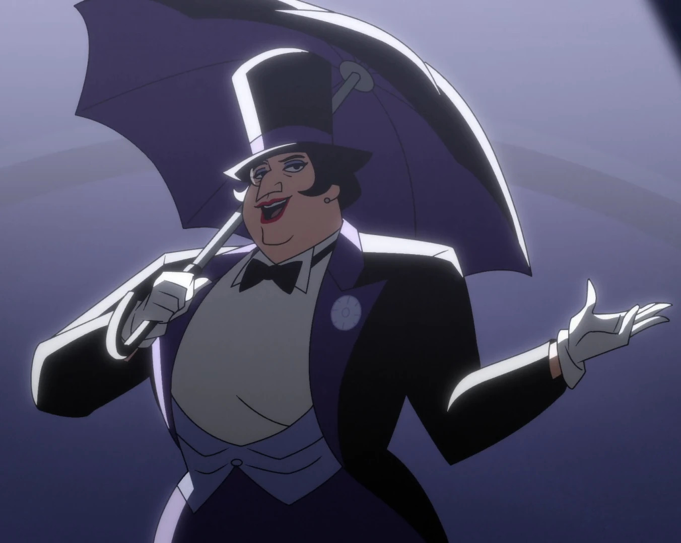 Oswalda Cobblepot (female spin-off of the Penguin) in Batman: Caped Crusader (DC)

