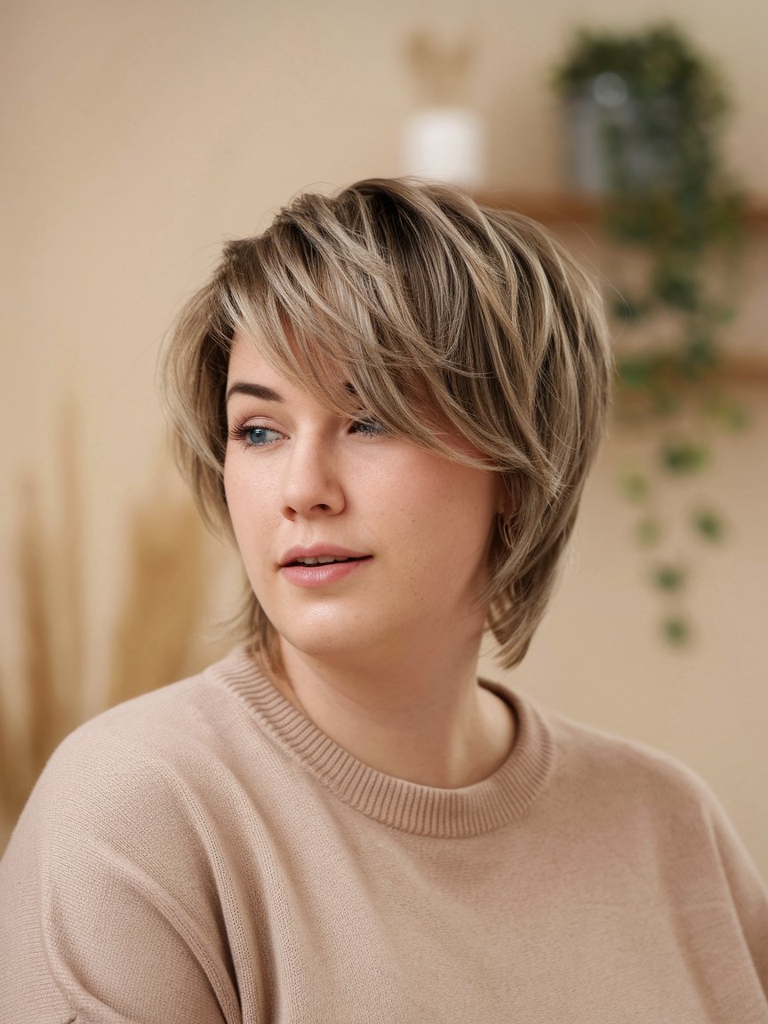 10. Layered Short Hair