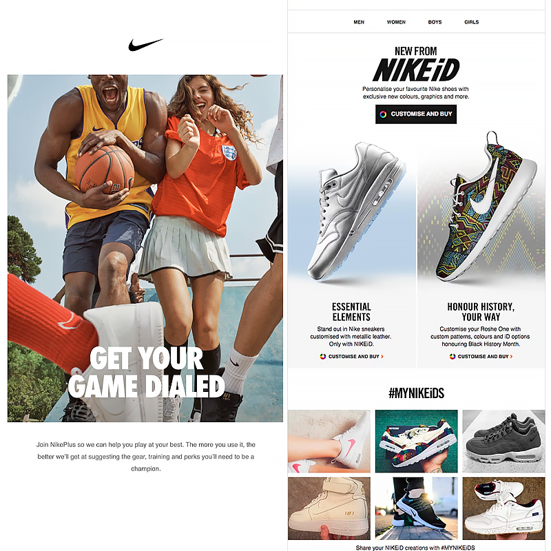 Campaña Email Marketing de Nike