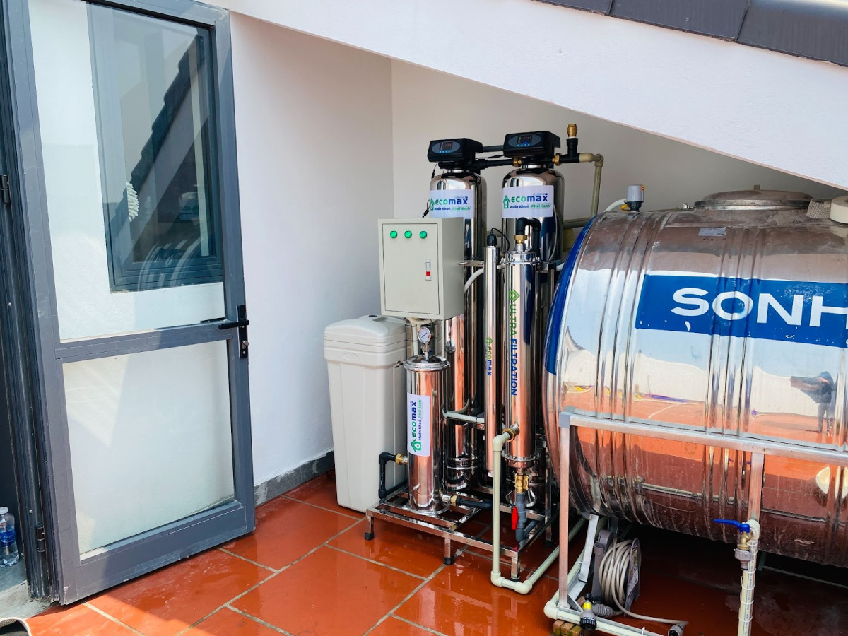 Lọc nước đầu nguồn Ecomax chuẩn nước sạch cho sinh hoạt