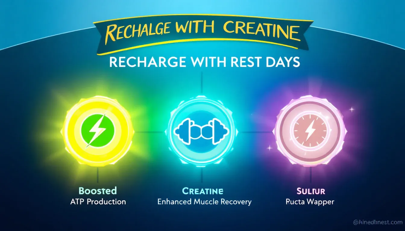Illustration of the benefits of taking creatine on rest days.