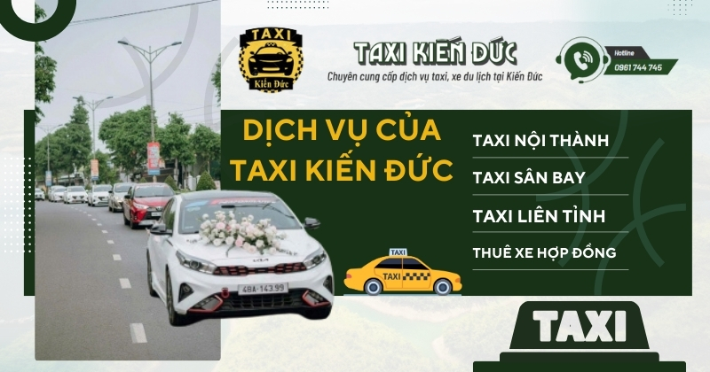 Dịch vụ đa dạng của Taxi Kiến Đức - Đắk Nông