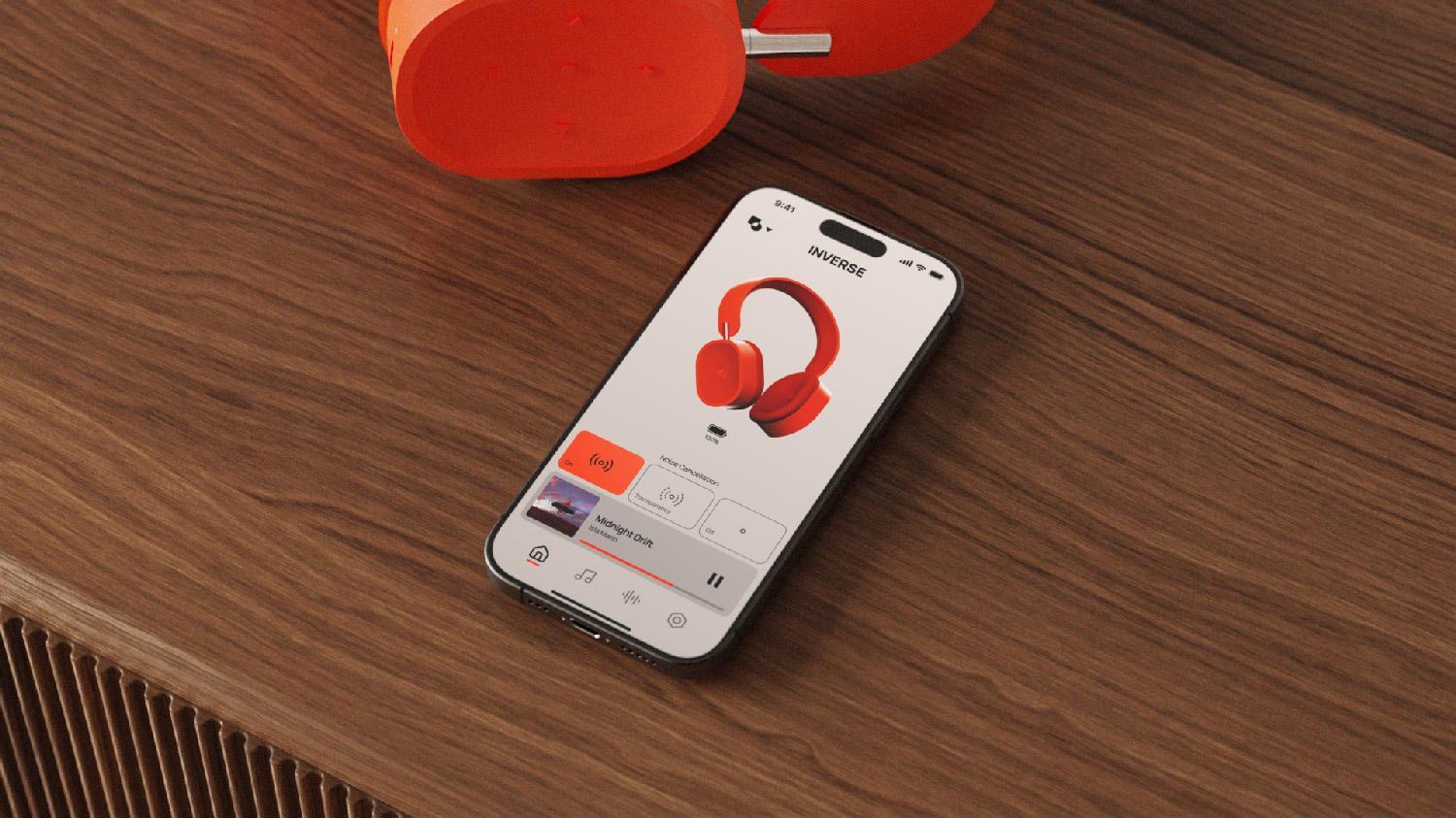 Image from the Inverse App Design: Seamless UX for Audio Ecosystem article on Abduzeedo