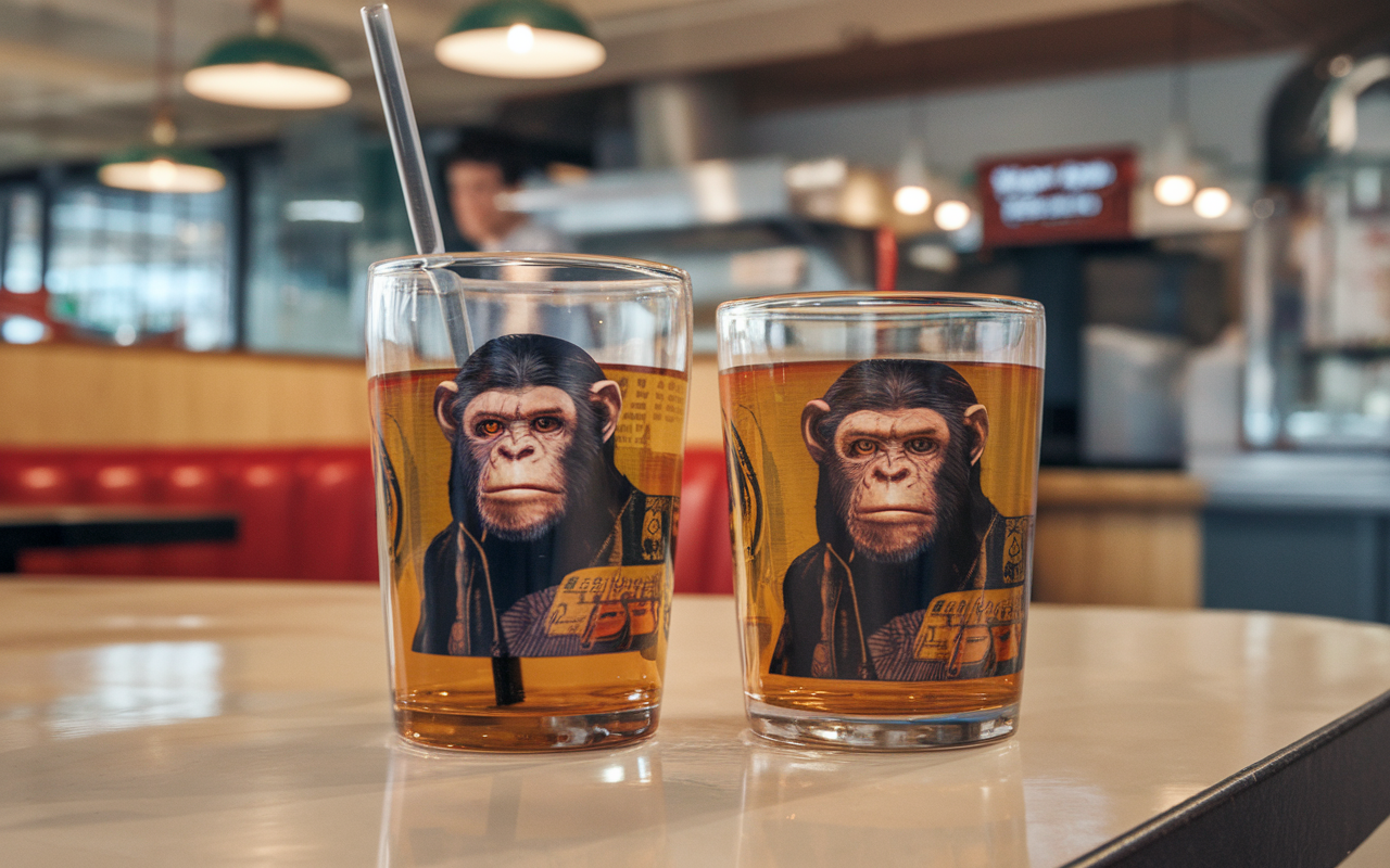 Planet of the Apes Drinking Glasses 1970s