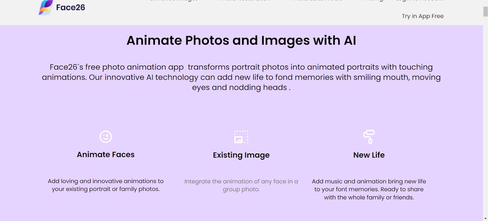 feature AI image animator tool 