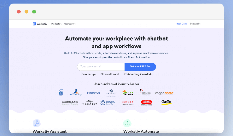 Workativ chatbots for HR