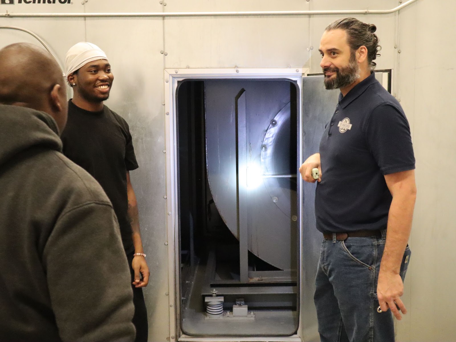 Pinnacle Career Institute HVAC students get a tour of industrial HVAC equipment