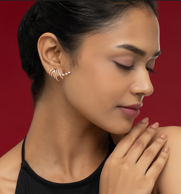 Diamond Studded earrings collection | CKC Jewellers