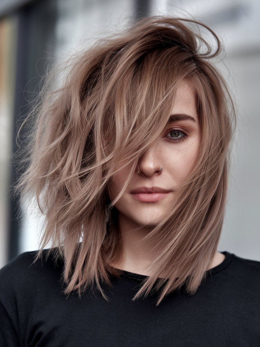 30. Asymmetrical Grunge Bob