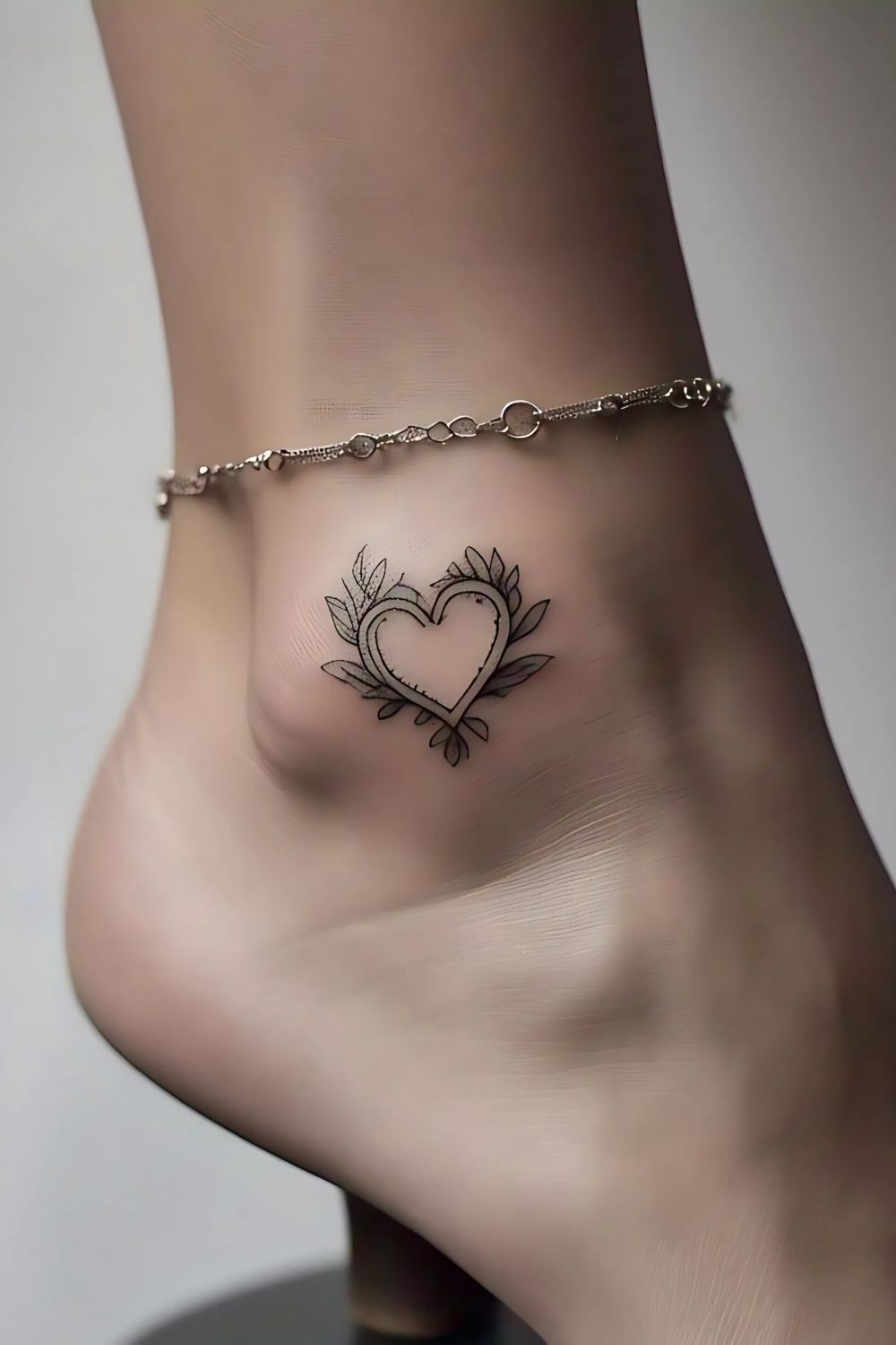 Heart Ankle Tattoo