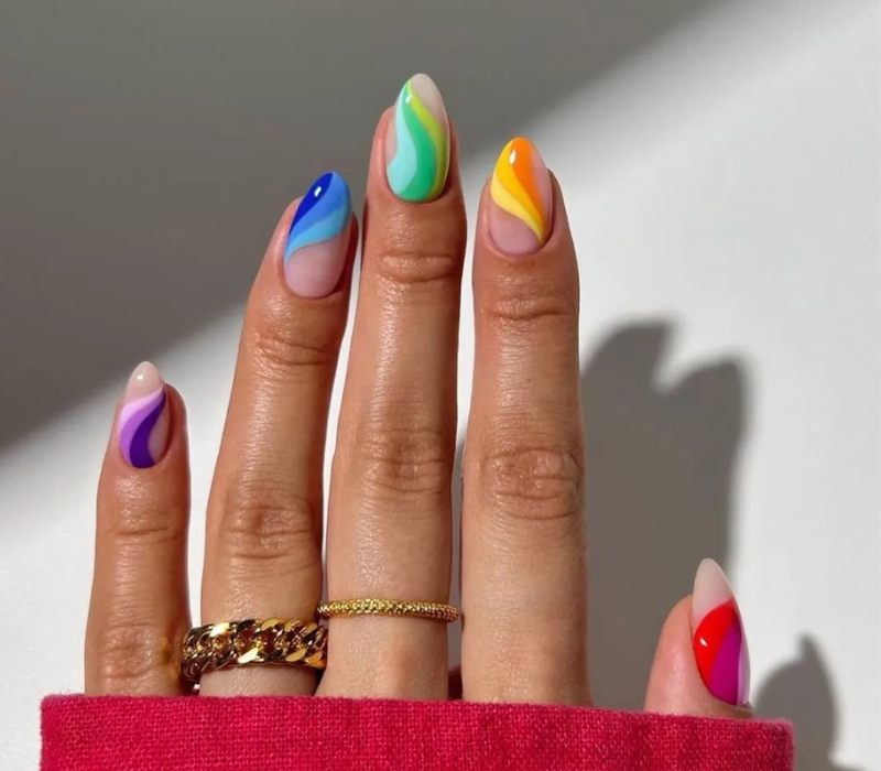 Swirled Bright Colors