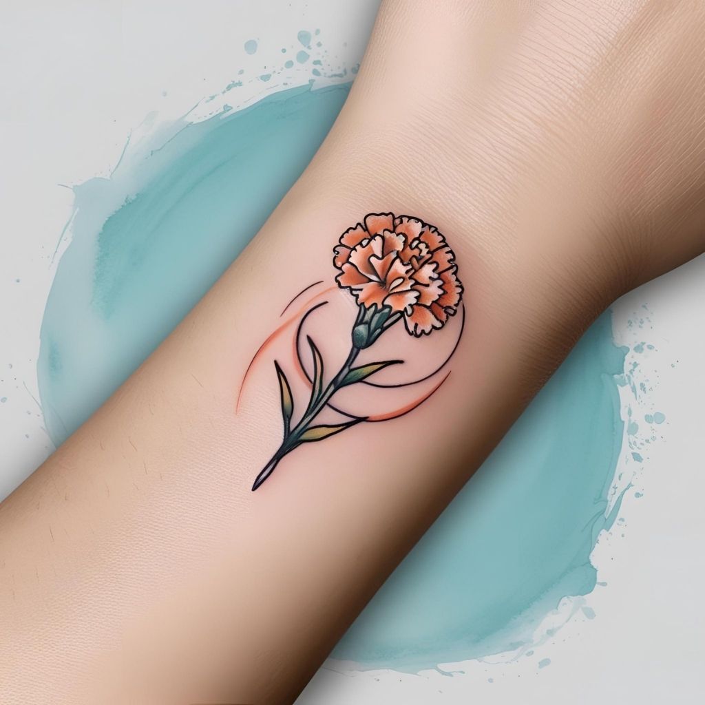 Carnation Tattoo Flower