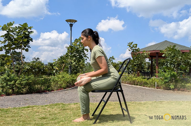 seated pigeon pose