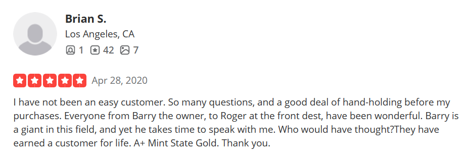 review 3 of Mint State Gold