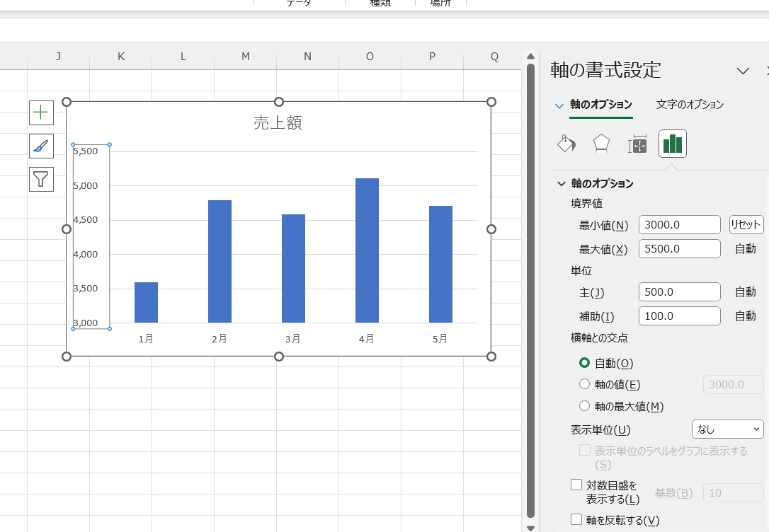 excel 棒グラフ