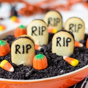 Graveyard Chocolate Cheesecake Dip