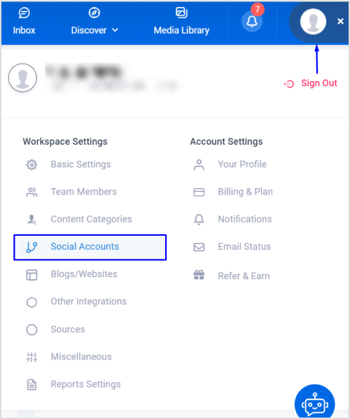 select Social Accounts