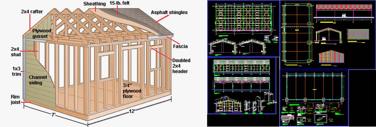 Ryan Shed Plans CAD Design