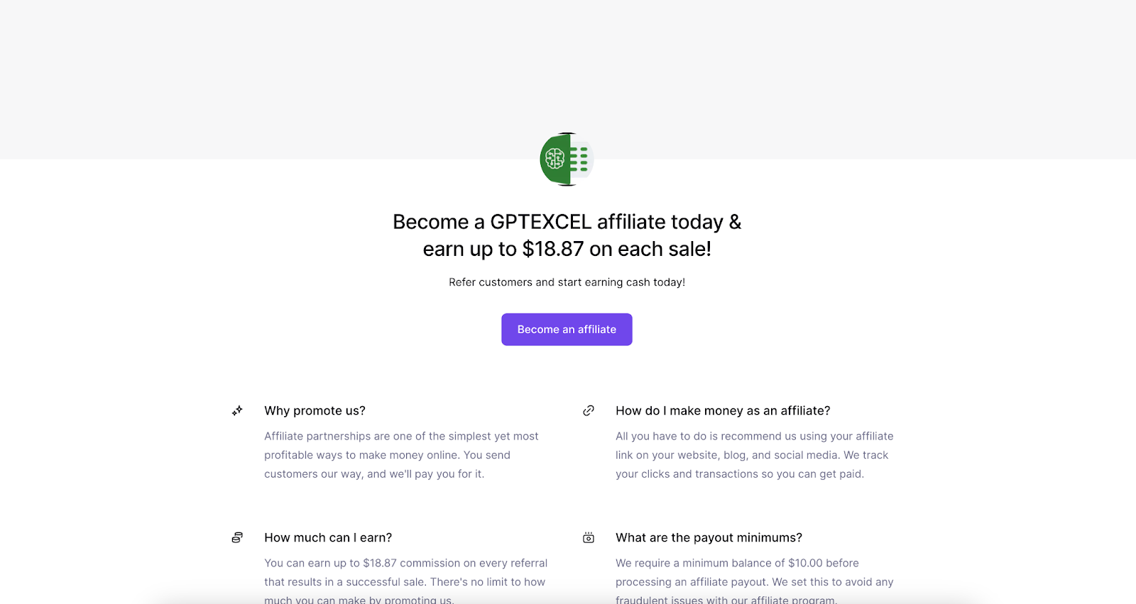 gpt excel affiliate program