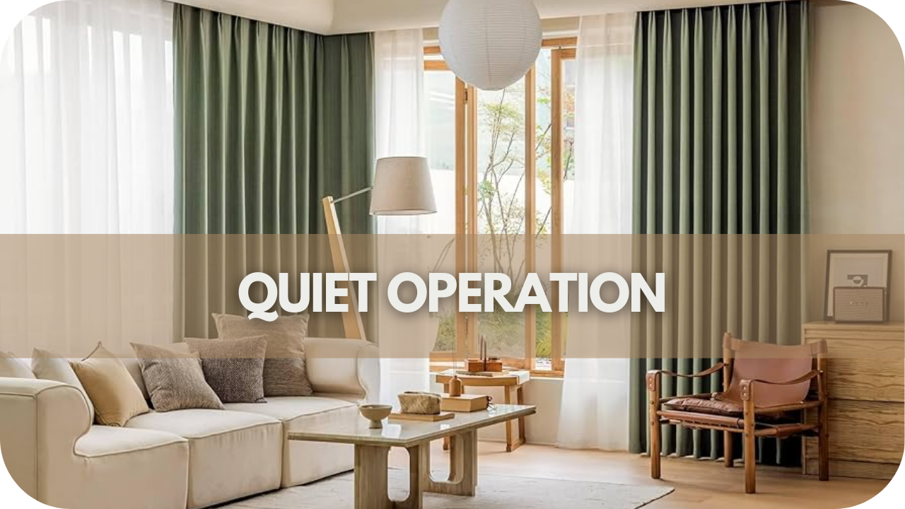 Benefits of Motorised Curtains: Quiet Operation