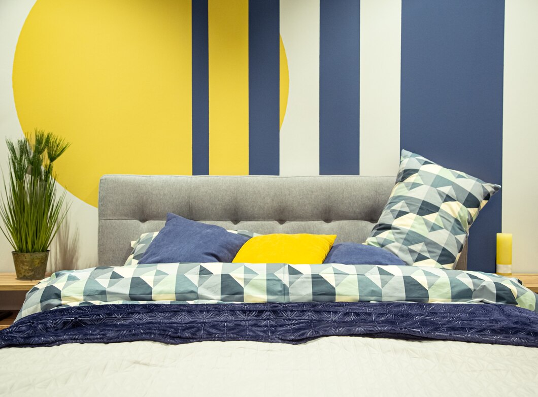 bedroom colour combination wall