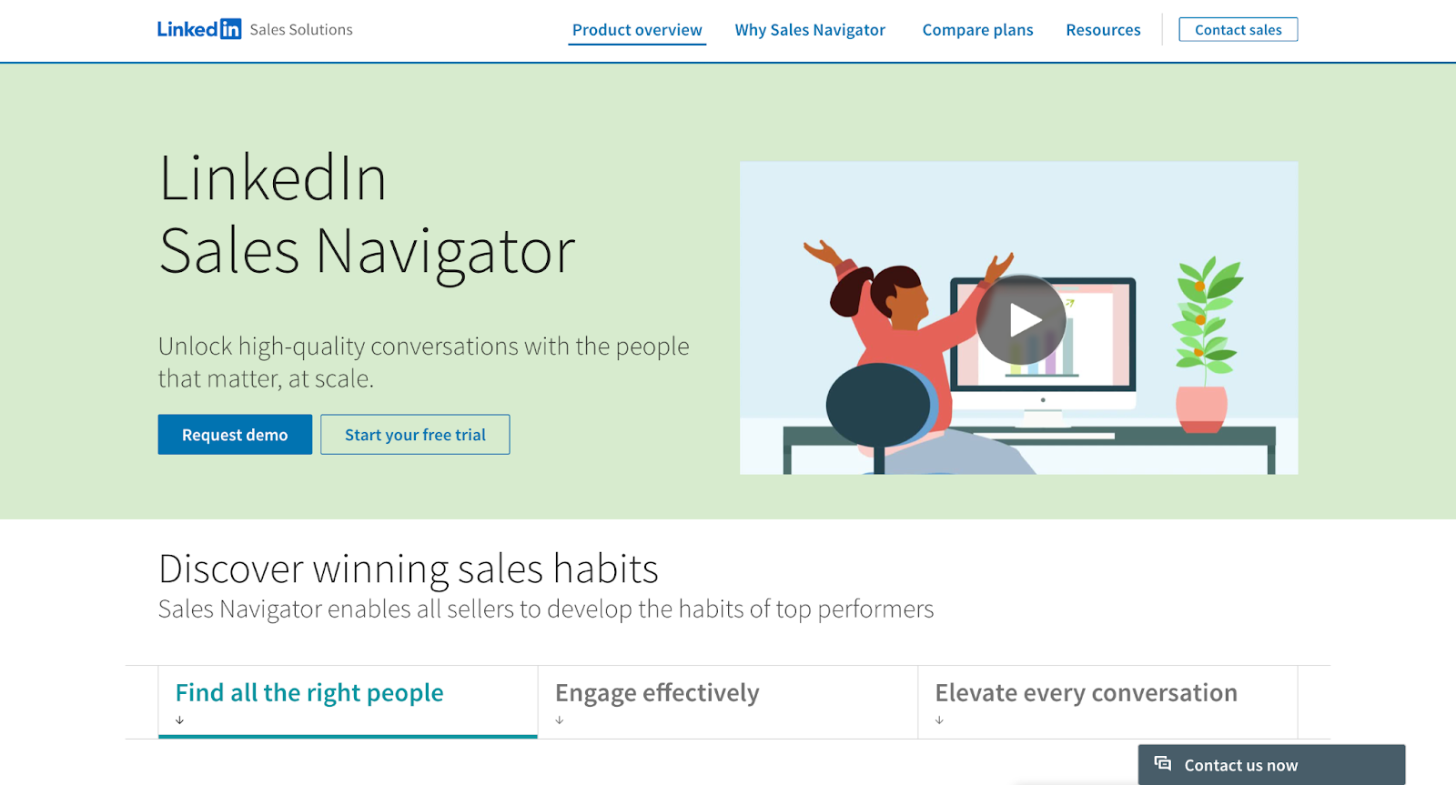 LinkedIn Sales Navigator Landing Page