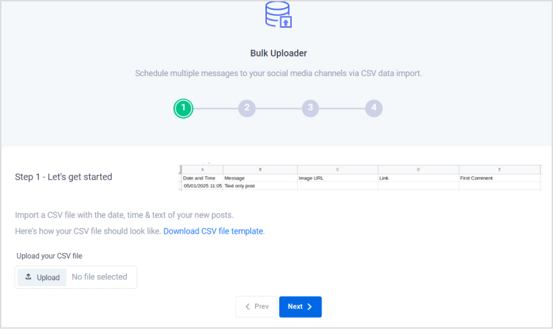 prepare your csv files 