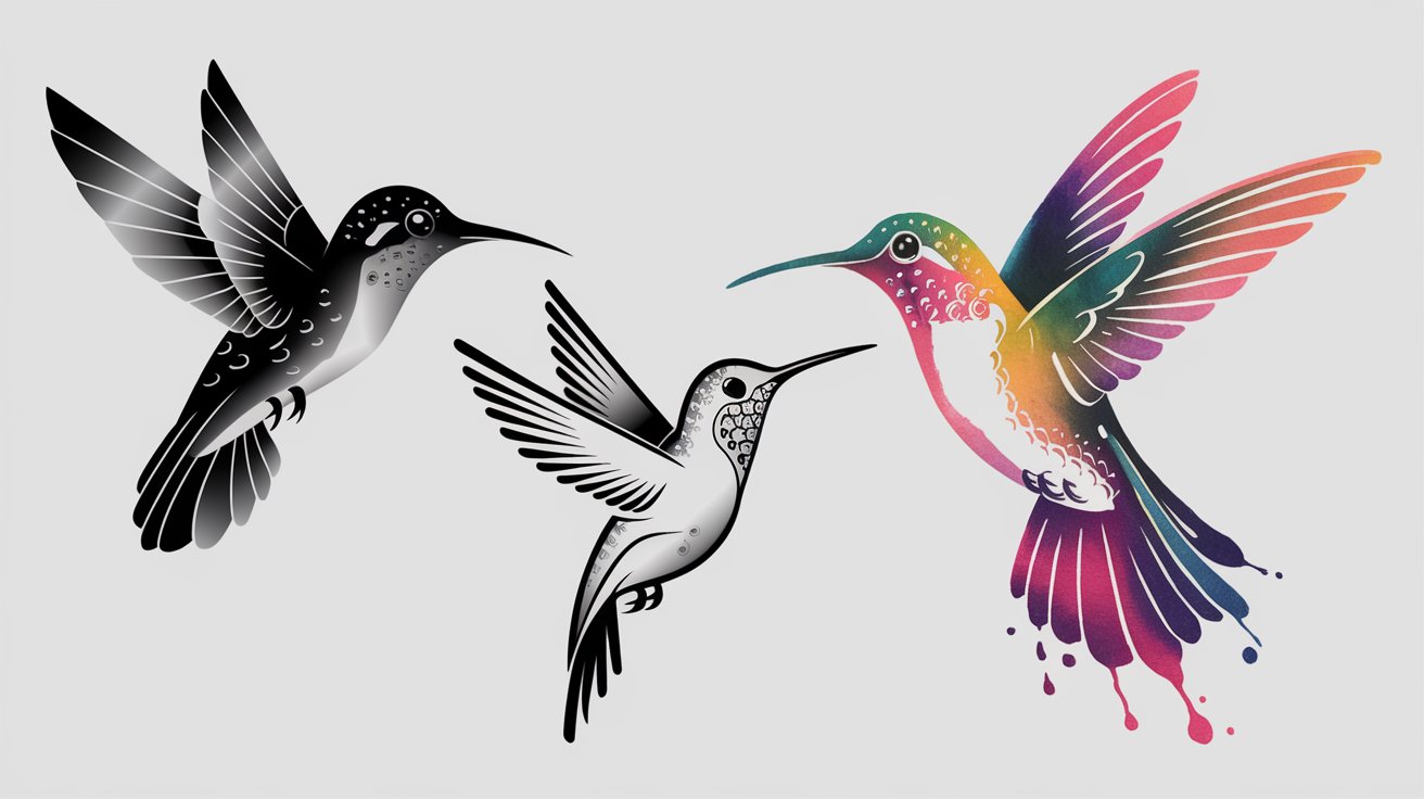 Hummingbird Tattoo Design Variations