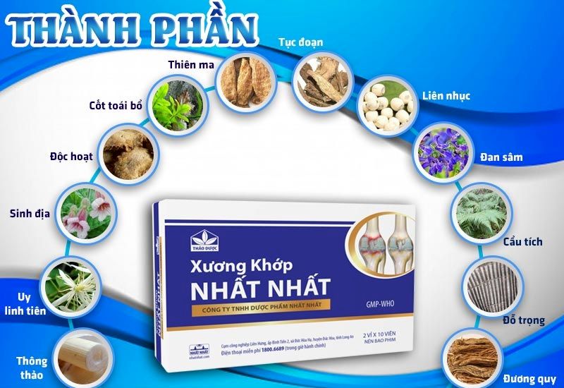 Các thành phần của xương khớp nhất nhất đều đến từ tự nhiên