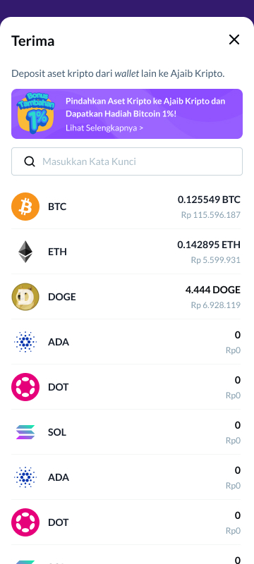 Pindahkan Aset Kripto ke Ajaib Kripto