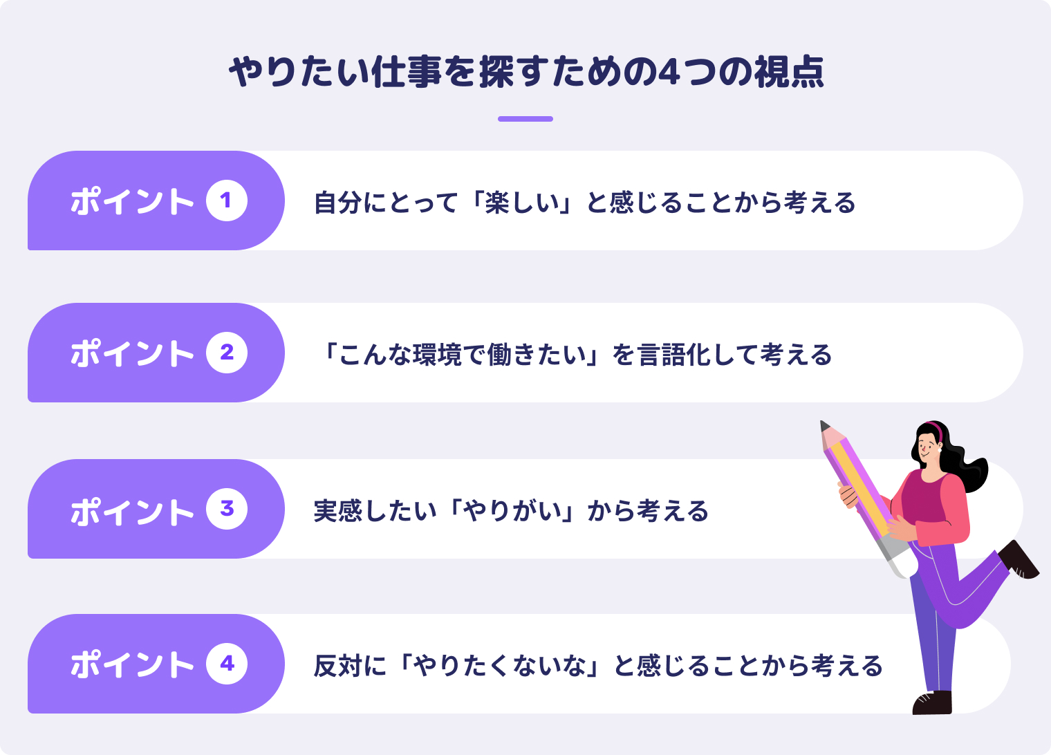 やりたい仕事を探すための4つの視点