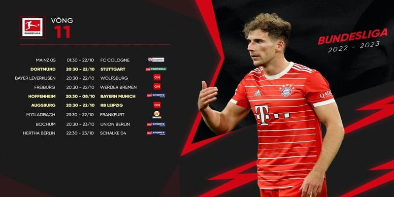 Khám phá lịch thi đấu bundesliga nhanh chóng và chuẩn xác - Lịch thi đấu bundesliga, giải bóng đá vô địch quốc gia Đức, từ lâu đã trở thành biểu tượng của sự kịch tính, tốc độ và chất lượng cao trên sân cỏ. ()