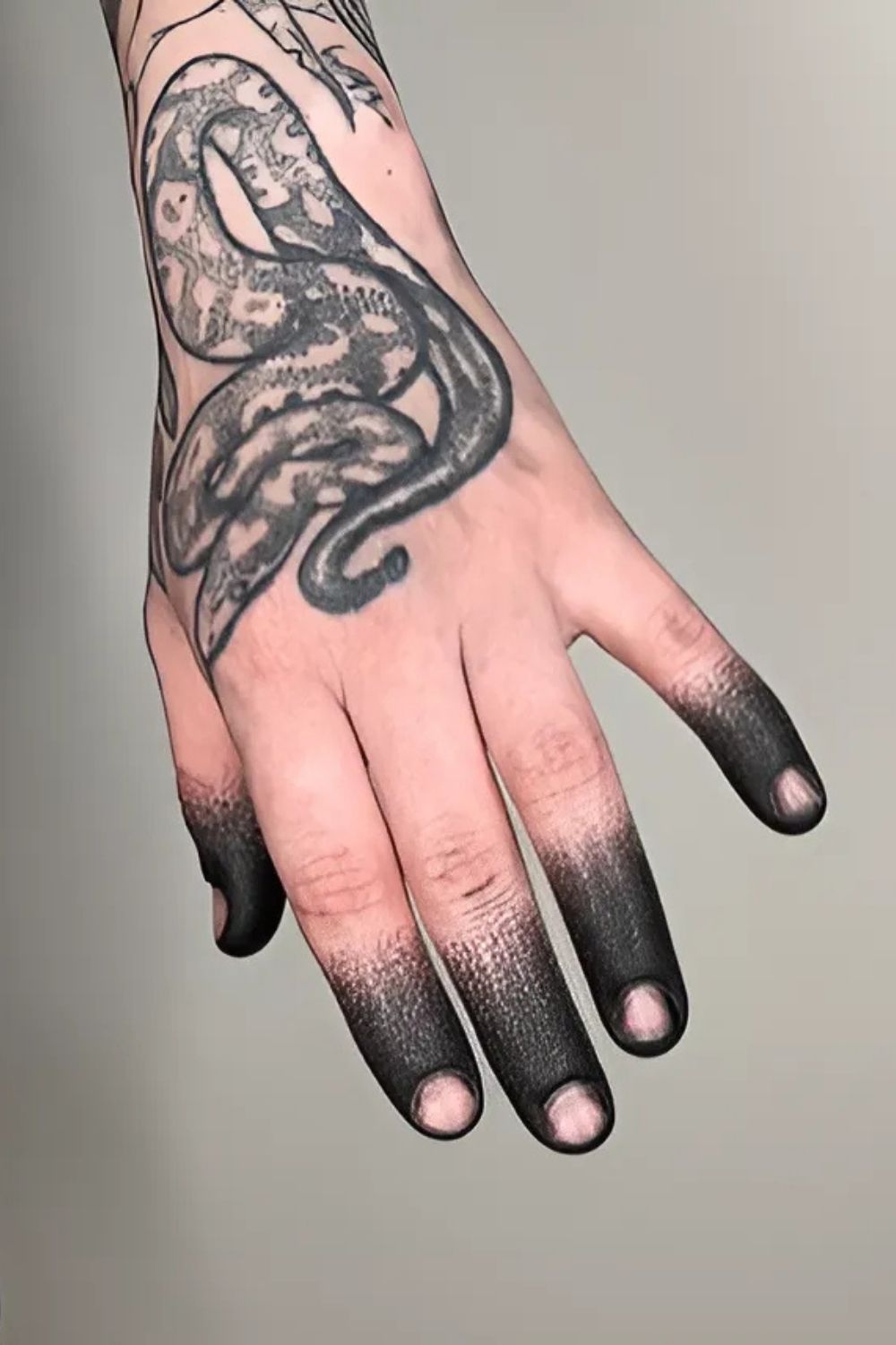 Blackout Finger Tattoo