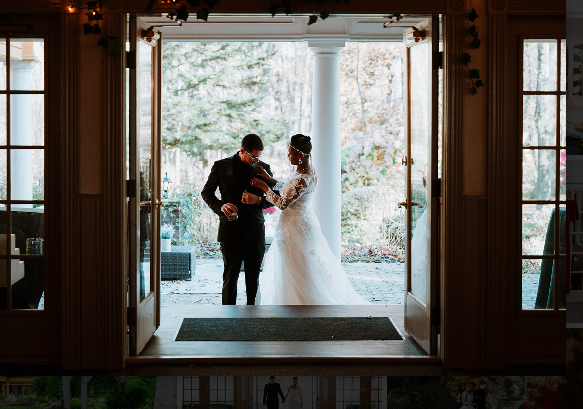 intimate wedding at manor house