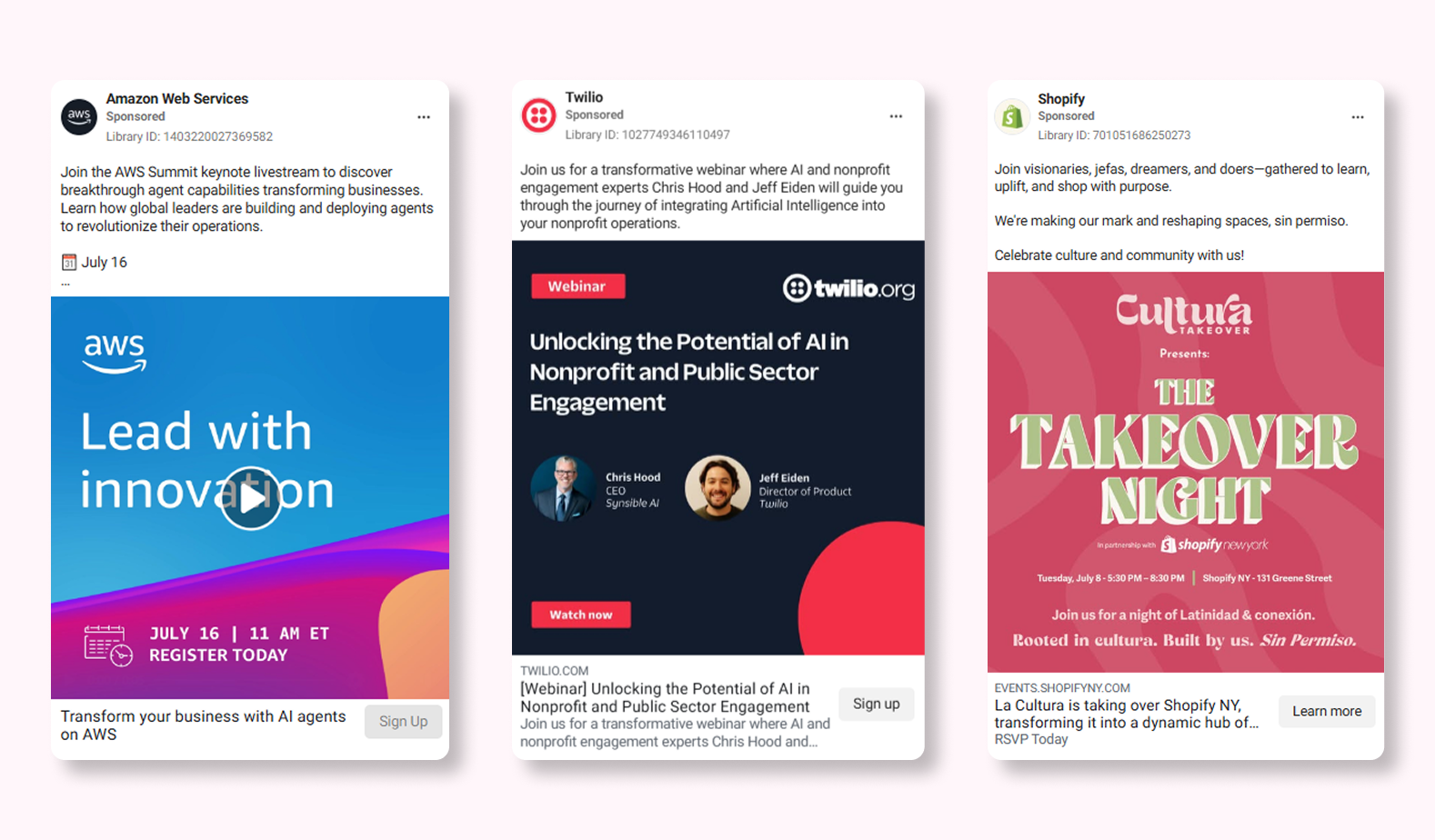 Facebook ads for events