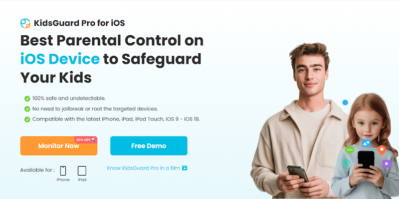 KidsGuard Pro homepage screenshot